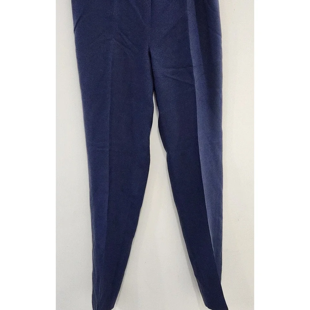 J.‎ McLaughlin Womens Navy Blue Pick Stitch Textured Dress Pants Size 8